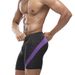 Maillot de bain mi-long UXH pour homme, coupe quatre-quarts, doublure intérieure triangulaire, maille nylon, résistant à l'eau, color-block professionnel_voghion.com