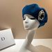 Berretto in lana per adulti, stile francese, piccolo, profumato, stile camelia, artista, moda, semplice, versatile, cappello ottagonale_voghion.com