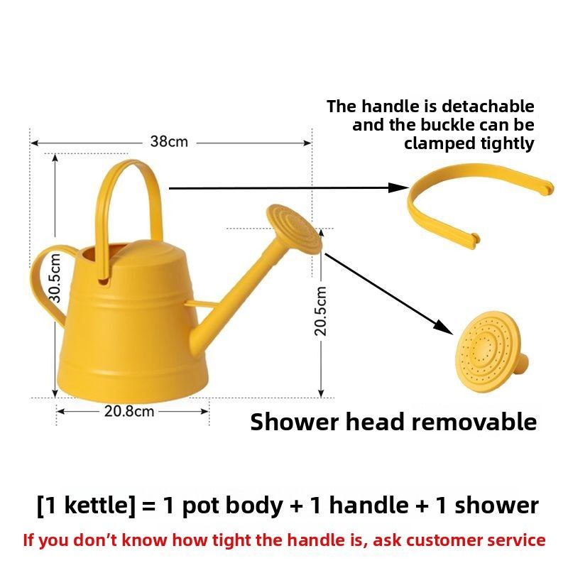 【3,8 l großes Fassungsvermögen】 Handgehaltene Blumensprinkler aus verdicktem Kunststoff im Ins-Stil mit langem Ausguss für Gemüse_voghion.com