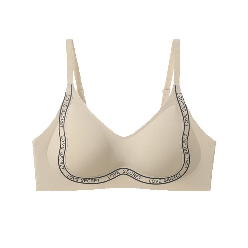 Autumn winter new seamless and steel ring soft comfortable underwear women's collection breast anti sagging top support_voghion.com