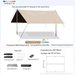 Tente de camping épaisse en forme de papillon, imperméable, pare-soleil, parapluie, revêtement noir_voghion.com