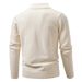Herren-Pullover mit Stehkragen und halbem Reißverschluss, einfarbig, für Herbst und Winter, lässiger Pullover, Basis-Pullover_voghion.com