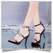 Summer European And American Stars Love Bag Heel Sandals Women's Stiletto Rhinestone One Word Belt High Heels Women's Shoes Wholesale_voghion.com
