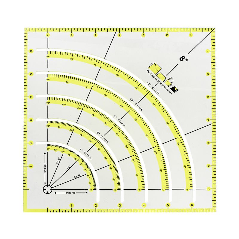 8 Cal DIY Handmade patchworkowa linijka wielofunkcyjna wielokątna maszyna do szycia pikowanie kwadratowa przezroczysta miarka strona główna_voghion.com