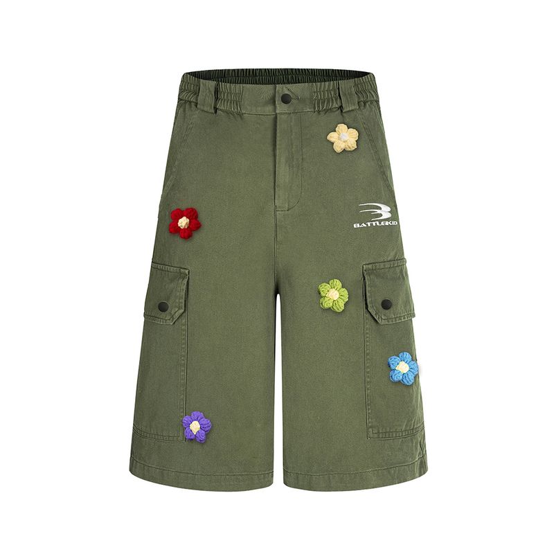 Pantaloni da paracadutista da uomo stile americano 2025, larghi e casual, con pieghe, tasche, ricamati, larghi e casual._voghion.com