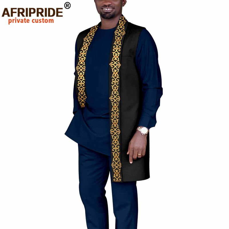 Îmbrăcăminte bărbătească Africa Rochie bărbătească, set din trei piese, palton + top + pantaloni_voghion.com