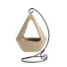 1pc Iron Frame Hanging Basket Ceramic Incense Burner With Creative Ceramic Sage And Peruvian Wood Tray (Without Incense)_voghion.com