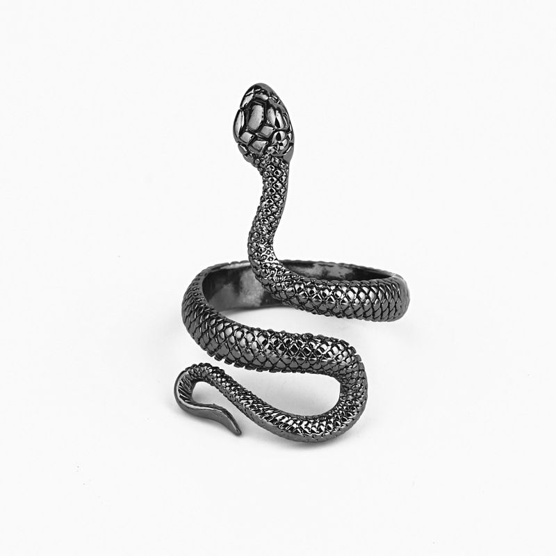 Novelty Creative Snake Gothic Style Personality Zodiac Men's Open Ring_voghion.com