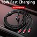 3 i 1 18W hurtig opladning USB Type C-kabel Micro USB-kabel til IPhone 14 13 12 Pro Opladerkabel OnePlus, USB C Mobiltelefoner Opladerkabel_voghion.com