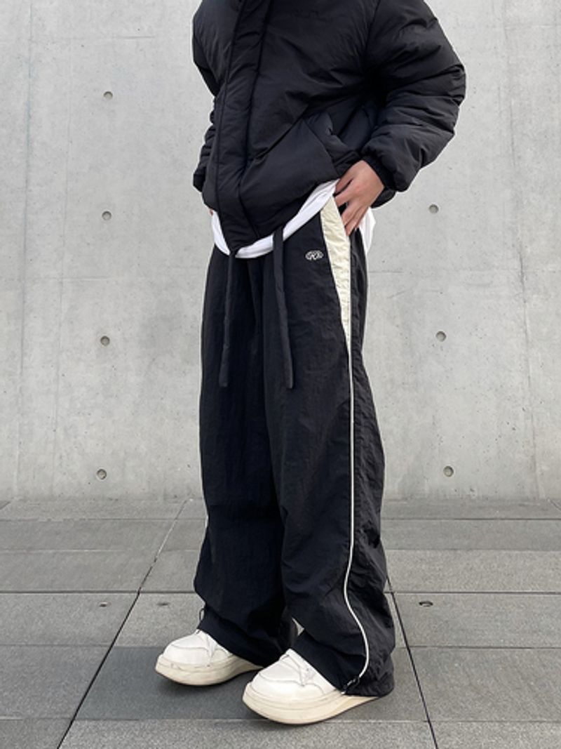 HOUZHOU Baggy Hosen für Männer Fallschirm Vintage Oversize Jogger Haruku Streetwear Jogginghose Schwarz Weite Bein Hosen Männlich_voghion.com