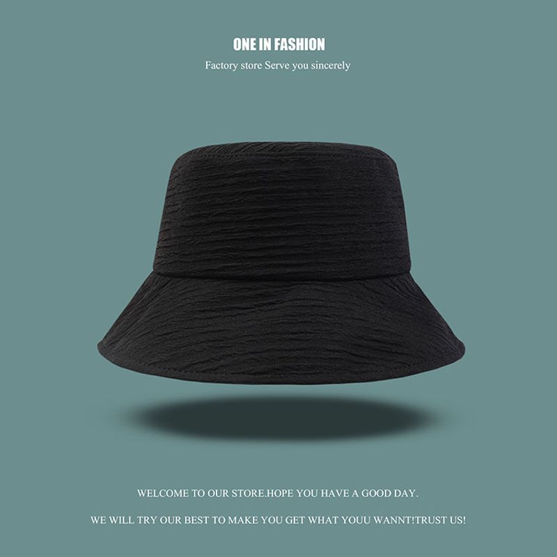 Cappello da pescatore plissettato Niche Wind Donna Uomo Estate Viso sottile Piccolo copriviso Protezione solare Cappello da pescatore Cappello da sole_voghion.com