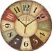 Wooden Wall Clock – Silent Sweep Movement, 30cm Round MDF Design, Roman Numerals & 24H Indicators, Battery Powered For Home & Office Decor_voghion.com