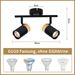 Glitzerlife Deckenstrahler 2 Flammig Holz Deckenlampe - GU10 LED Deckenleuchte Schwarz Schwenkbar 330° Spotlight Für Flur Garage Wohnzimmer Schlafzimmer Küche_voghion.com