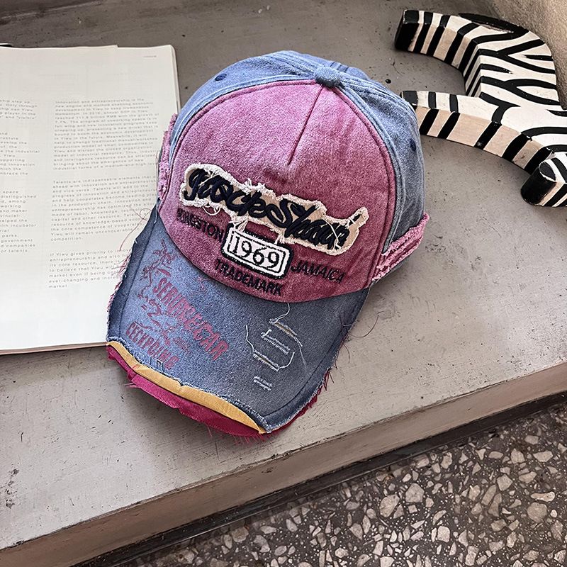 Women's Hats Retro Gray Baseball Cap For Women Summer Style Washed Large Head Circumference Trendy Autumn And Winter Face Showing Small Duckbill Cap_voghion.com