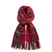 Sciarpa da donna invernale rossa selvaggia natalizia calda in stile coreano scozzese di alta qualità regalo di Capodanno caldo scialle al collo 2025 nuovo_voghion.com
