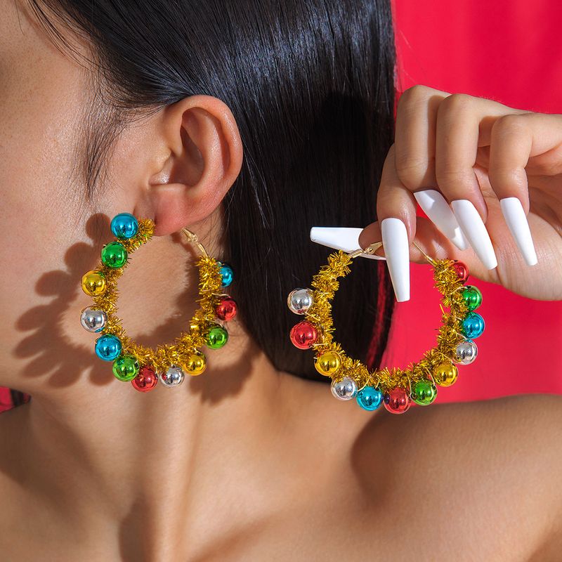 Nuovi orecchini colorati con design a nicchia in resina e perline rotonde, gioielli con dopamina_voghion.com