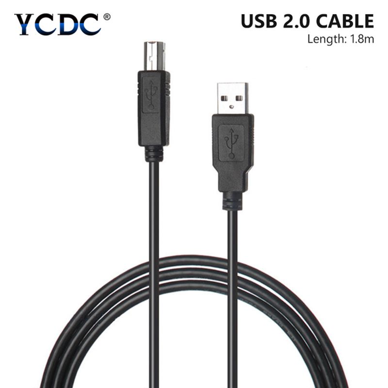 USB 2.0 Printer Cable High Speed AM Printer DAC USB Printer To BM Data Scanner Cord 1.8m/5.91ft Black Label_voghion.com