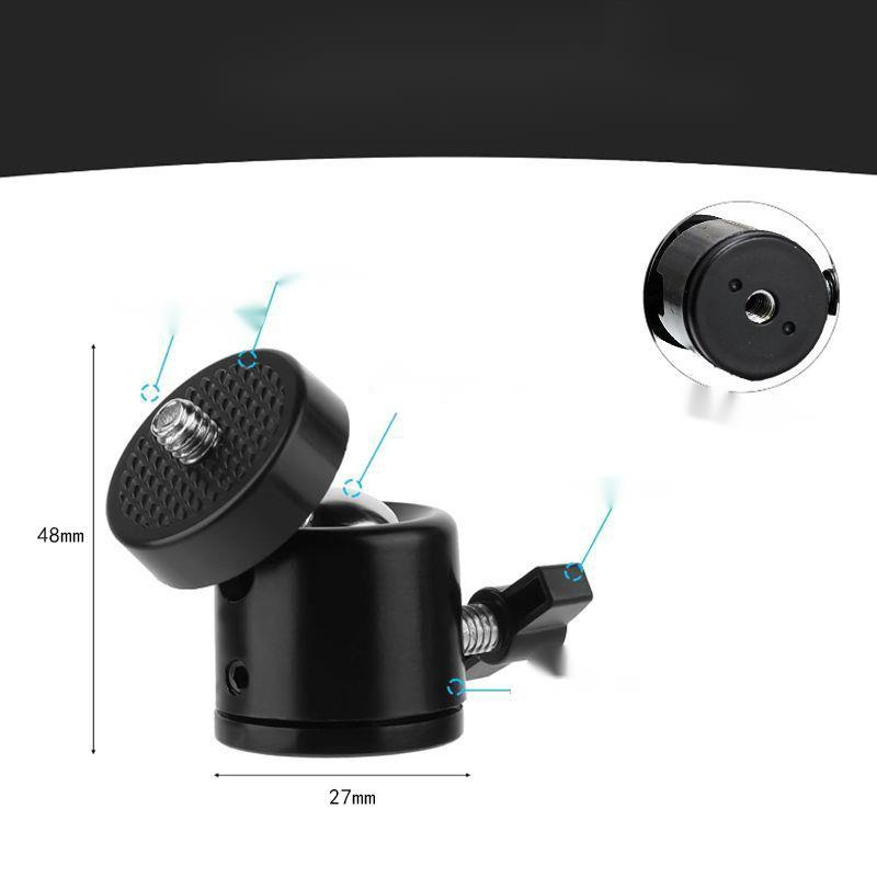 360-Degree Ball Head Rotating Mount Universal Adapter Base Camera Tripod Accessories Clamp 1/4 Screw_voghion.com