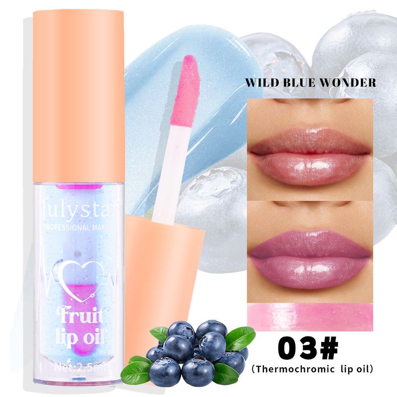 Lucidalabbra fruttato best-seller di Julystar, 20 tonalità - Olio per labbra termocromico trasparente, idratante e perlato per una lucentezza personalizzata_voghion.com