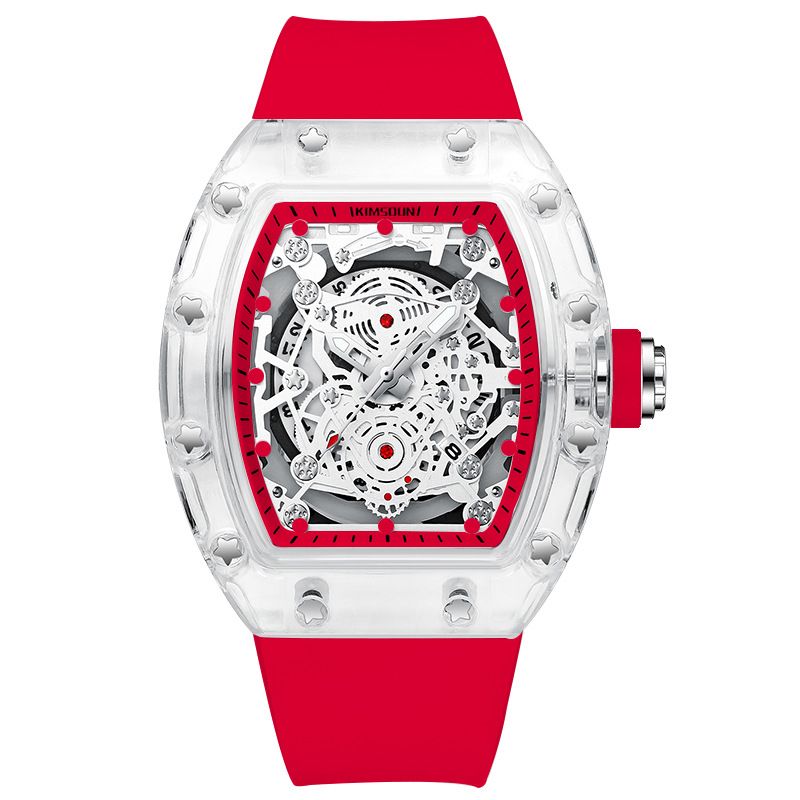 New Kingston brand waterproof watch barrel-shaped Miller transparent quartz watch men's watch Douyin live broadcast hot model_voghion.com