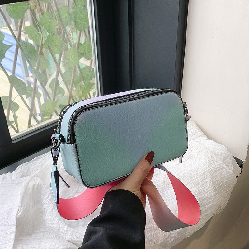 Graffiti Fashion New Style Ribbon Camera Women's Personalized Color Contrast Single Shoulder Small Square Bag_voghion.com