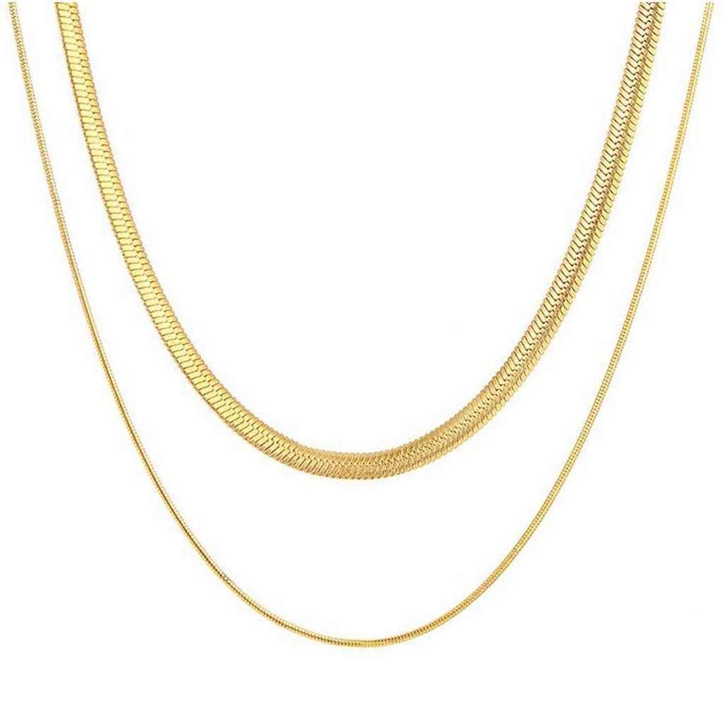 Delicate Snake Elegant Cuban Chain Zircon Necklace Versatile Fashionable Women's Party Commuting Accessories_voghion.com