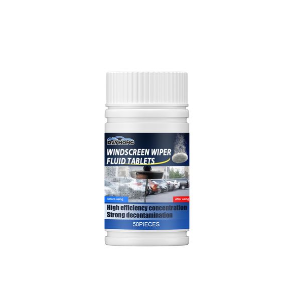 Rayhong Windshield Cleaner Effervescent Tablet, Clean Decontamination Remove Shellac Film Wiper Effervescent Tablet_voghion.com