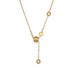 Collana multiuso in acciaio al titanio con vita piccola per donna, gioiello in oro resistente allo sbiadimento, versatile gioiello di alta gamma_voghion.com
