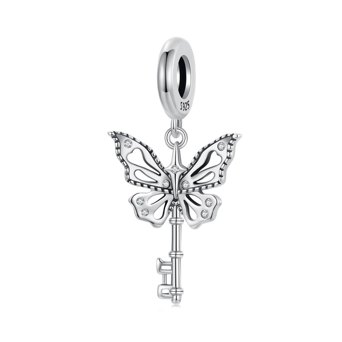 Schmetterling Schlüsselanhänger Charm Sterling Silber Charm_voghion.com