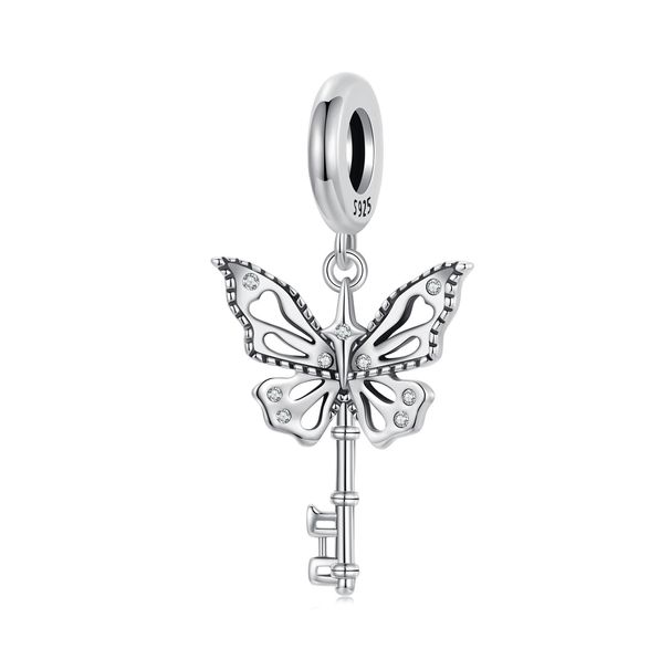 Schmetterling Schlüsselanhänger Charm Sterling Silber Charm_voghion.com
