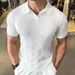Herren-Strick-Poloshirt – Frühling/Sommer, kurzärmelig, lockere Passform, Revers, Freizeithemd_voghion.com