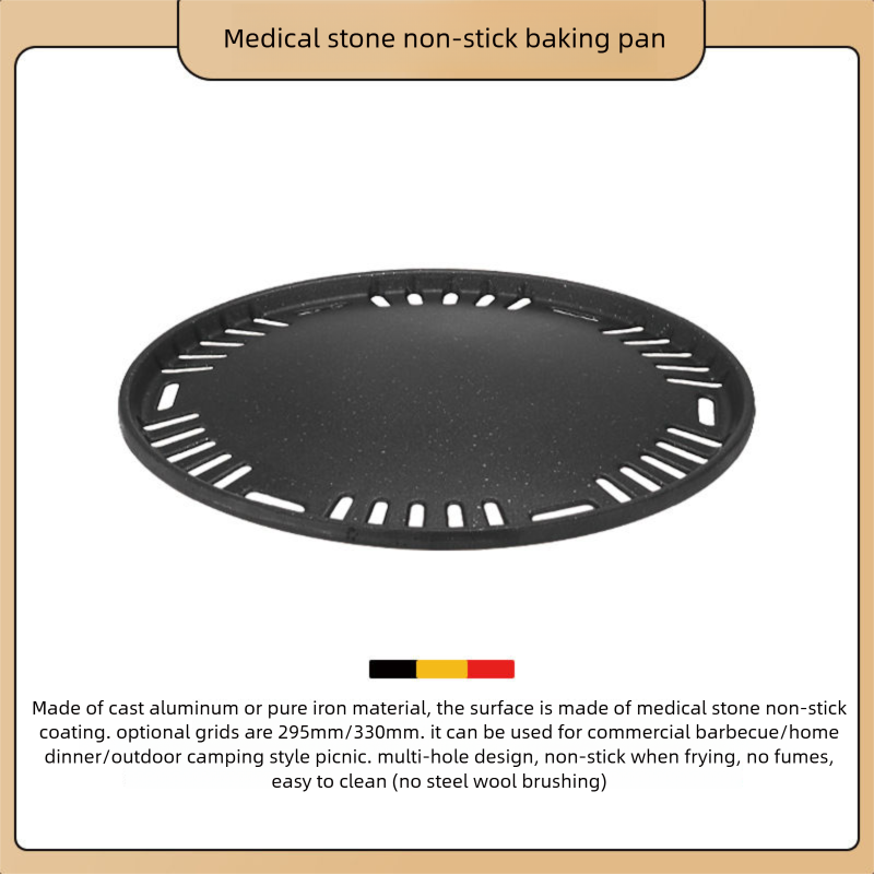 HESLINTON Maifan Stone BBQ Grill Delicious Portable Three-Layer Steel Griddle Easy Cooking Outdoor_voghion.com