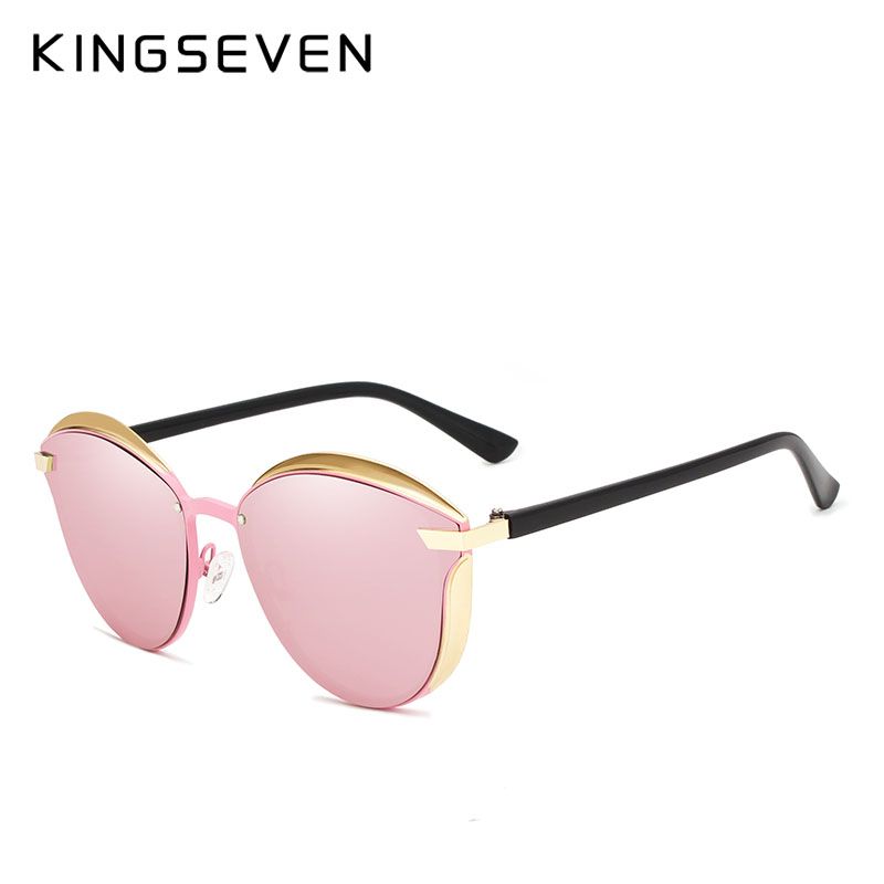 KINGSEVEN Cat Eye Sunglasses polarized Alloy Frame+TR90 Sun Glasses Women Fashion Retro Oculos De Sol Gafas UV400_voghion.com