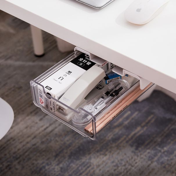 Hemförbättring Underbordslåda Kontorsmaterial Diverse Förvaring Sovrumsskrivbord Dold Förvaringslåda Stor Skrivbordsorganisation Artefakt_voghion.com