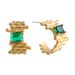 Women's Fashion Geometric Emerald For Women C-shaped Niche Design High-end Cold Style Earrings_voghion.com