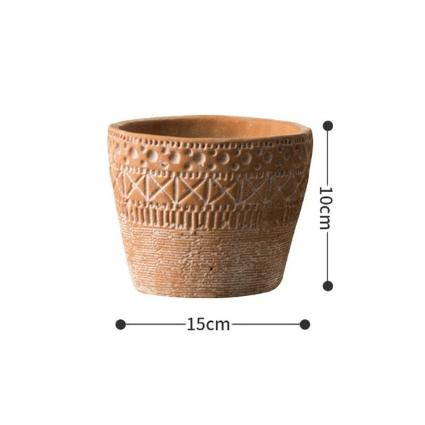 Succulent Creative Potted Gardening Home Office Green Plant Cement Small Flower Pot_voghion.com