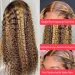 Deep Wave Human Hair Wig Honey Blonde Curly Lace Frontal Wig Women Glueless Wigs_voghion.com