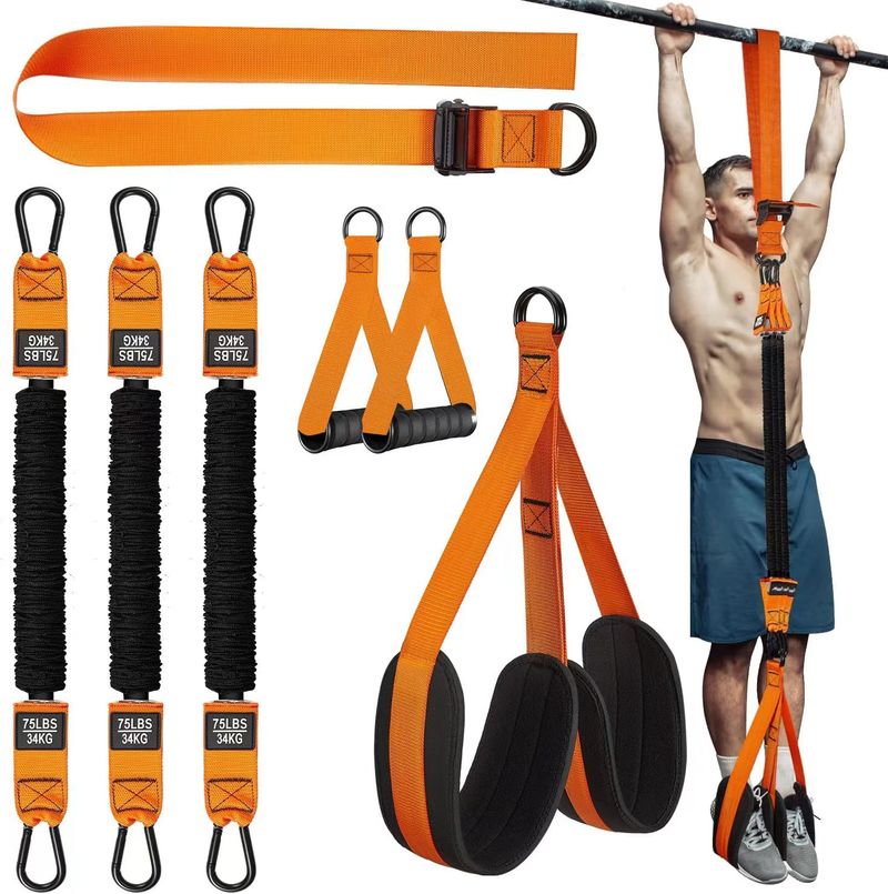 Pull Up Assist Entrance Examination Auxiliary Trainer, Horizontal Bar Elastic Rope, Indoor Household Tension Belt_voghion.com