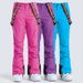 001 Gsousnow Damen Winddicht Wasserdicht Verdickt Warm Skianzug Snowboard Schneehose mit Riemen_voghion.com