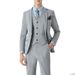 Herrenbekleidung Business-Set in Übergröße, 3-teilig, formelle Business-Blazer, Weste, Hose, Slim Fit, Hochzeits- und Bräutigam-Partykleidung (Schwarz, Grau, Anthrazit)_voghion.com