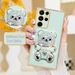 Custodia con supporto in silicone Quicksand Bear Holder S 24 22 23 25 per Samsung Galaxy S21 S20 S22 S23 S24 Fe S25 Plus Ultra_voghion.com