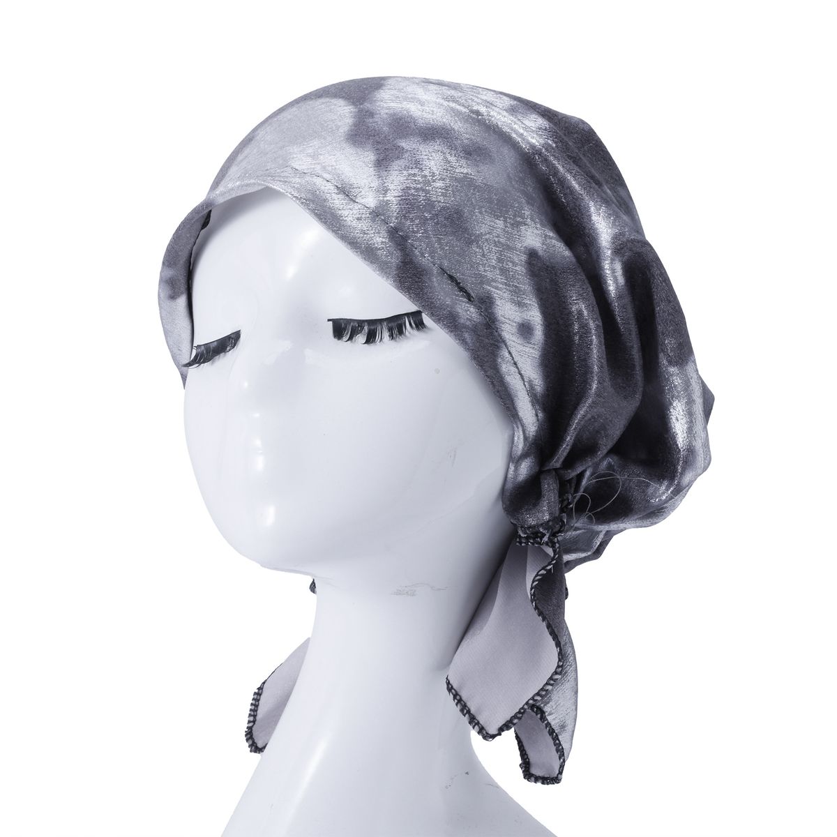 Korean Velvet Turban Hat – Floral Tie-Dye Chemo Cap (Breathable Two-Tail Design For Women)_voghion.com