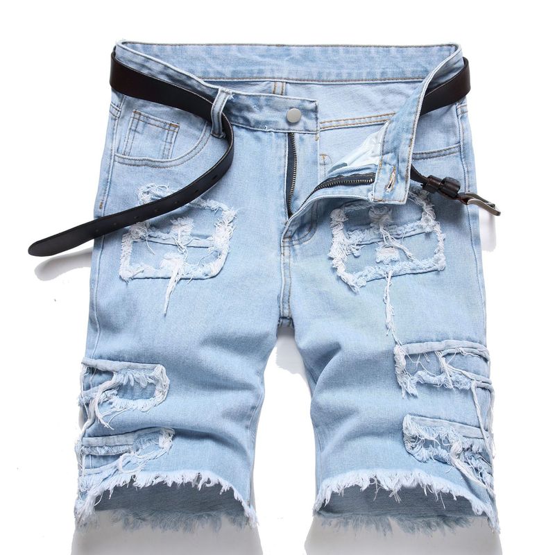 Herrenbekleidung lässige schlanke Denim-Hose mit kleinem Bein, personalisierte trendige Jeans_voghion.com