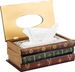 Refined Classic Wooden Antique Book Box Cover Rectangular Tissue Dispenser Paper Set Napkin Holder Home Decor Bathroom_voghion.com