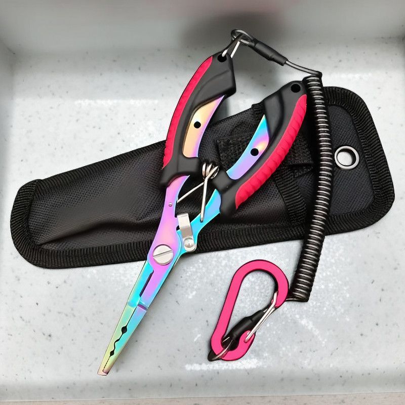 New Color Titanium Lure Fish Control Set Two-in-One Multifunctional Stainless Steel Pliers Fishing Tools_voghion.com