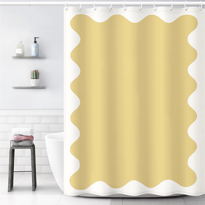 Bathroom No-Drill Set Fabric Bath Shower Waterproof Mildew-Proof Partition Curtain_voghion.com