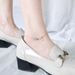 Weiheng – Bracelet de cheville en argent pur et cuivre pour femme, accessoire d'été, style coréen_voghion.com