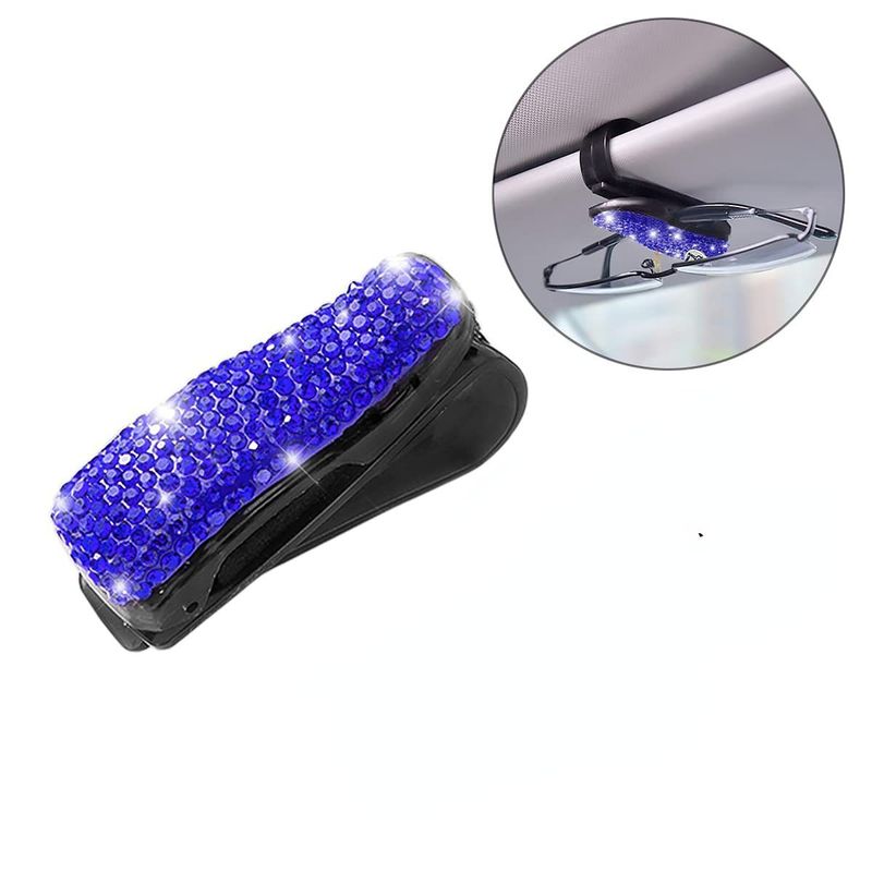 Clip pentru ochelari, card de apă, bliț, cadru pentru ochi, cutie de depozitare pentru parasolar auto cu diamant_voghion.com
