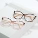 2023 Nuovi occhiali alla moda in metallo a specchio piatto personalizzato TR90 Anti Blue Cat Eye_voghion.com