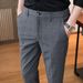 Spring new products and good things are recommended. Korean version of men's casual pants, slim-fitting plaid pants, elastic waist adjustment stretch_voghion.com